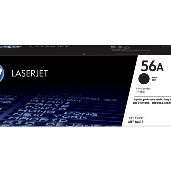 HP 56A Black Original LaserJet Toner Cartridge CF256A