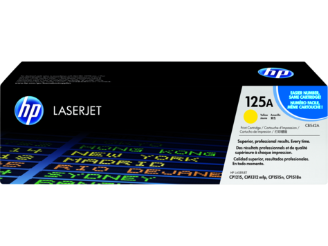 HP 125A Yellow Original Laser Jet Toner Cartridge CB542A