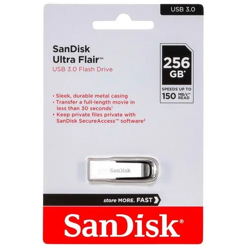 SanDisk Ultra Flair 256GB USB 3.0 Flash Drive