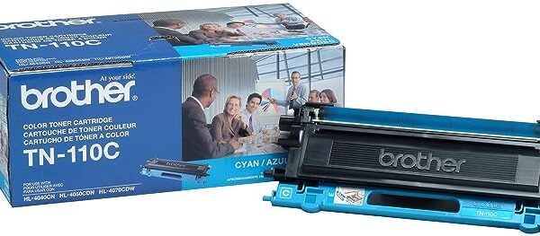 Brother TN110C Toner Cartridge Compatible with HL-4040CN HL-4070CDW Series - Retail Packaging - Cyan